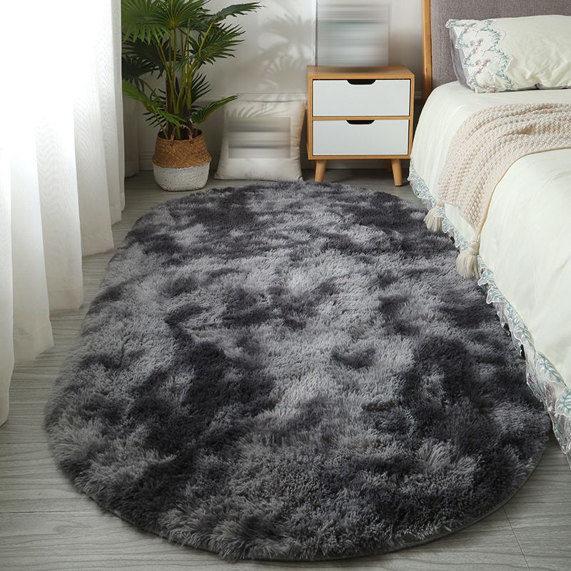 Tapis de chevet minimaliste simple tapis de shag polyester en tapis simple avec support sans glissement