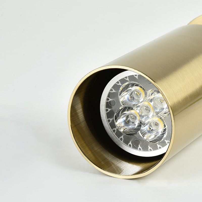 Nordic Cylindrical Metal Track Spotlights Semi Flush/Flush Ceiling Track Lighting for Foyer