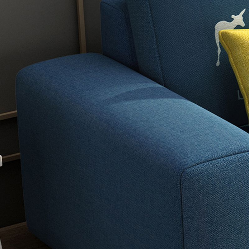 Square Arm Sectionals 27.56"High Removable Cushions Sofa with Ottomans