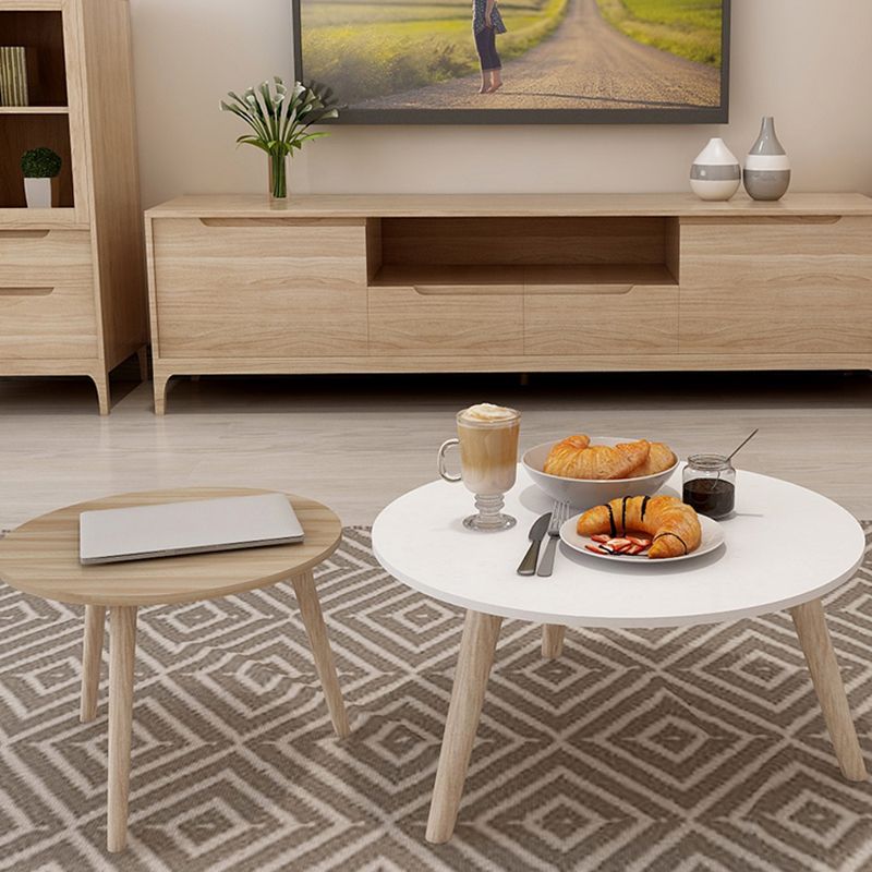 3/4 Legs Base Design Wood-based Craft/white Square/round Coffee Table