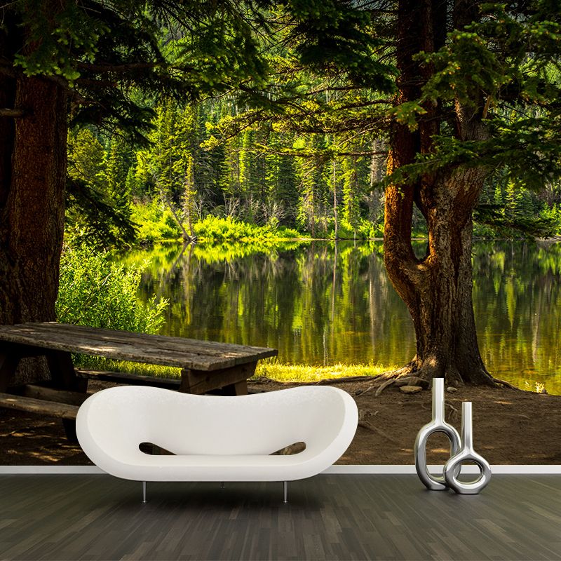 Deep Forest Design Mural Wall Decoration for Guest Room Water Resistant