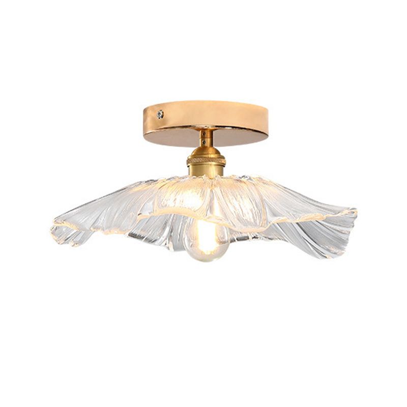 Contemporary Ceiling Lamp Creative Glass Shade Flush Mount Light Fixture