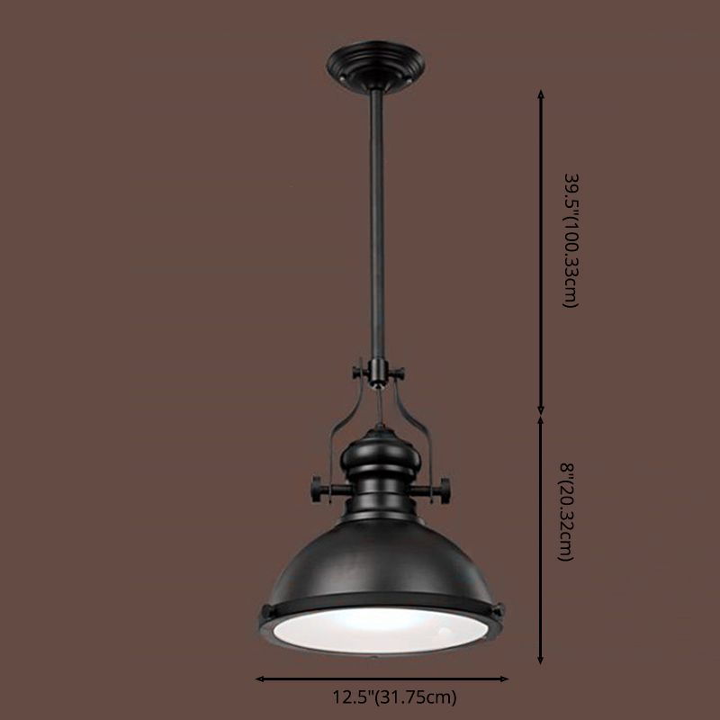 1-Light pivotant joint pendentif commercial éclairage de plafond en métal industriel pour le salon