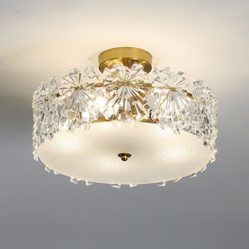 Nordic Ceiling Light Creative Glass Flush Mount Light Fixture for Bedroom