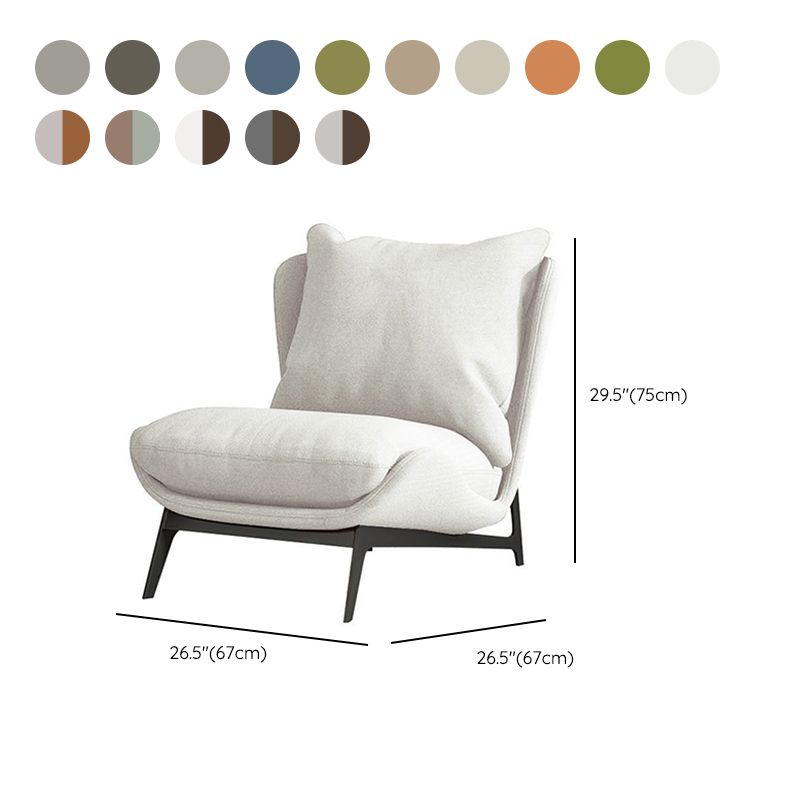 Contemporary Style 26.77" Wide Pillow Back Armless Lounge Chair