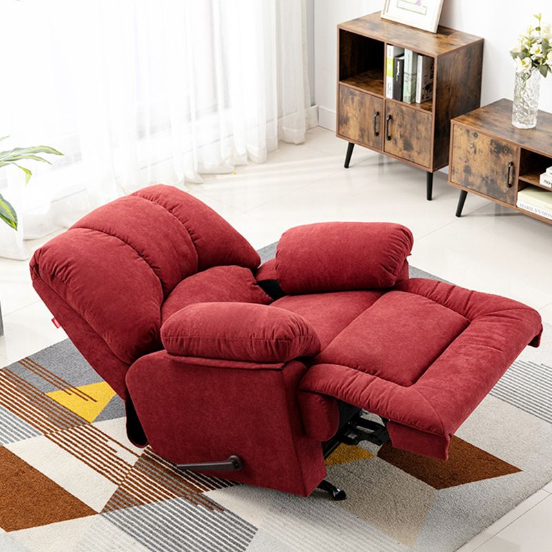 Contemporary Fabric Home Theater Recliner Power/Manual Rocking Recliner