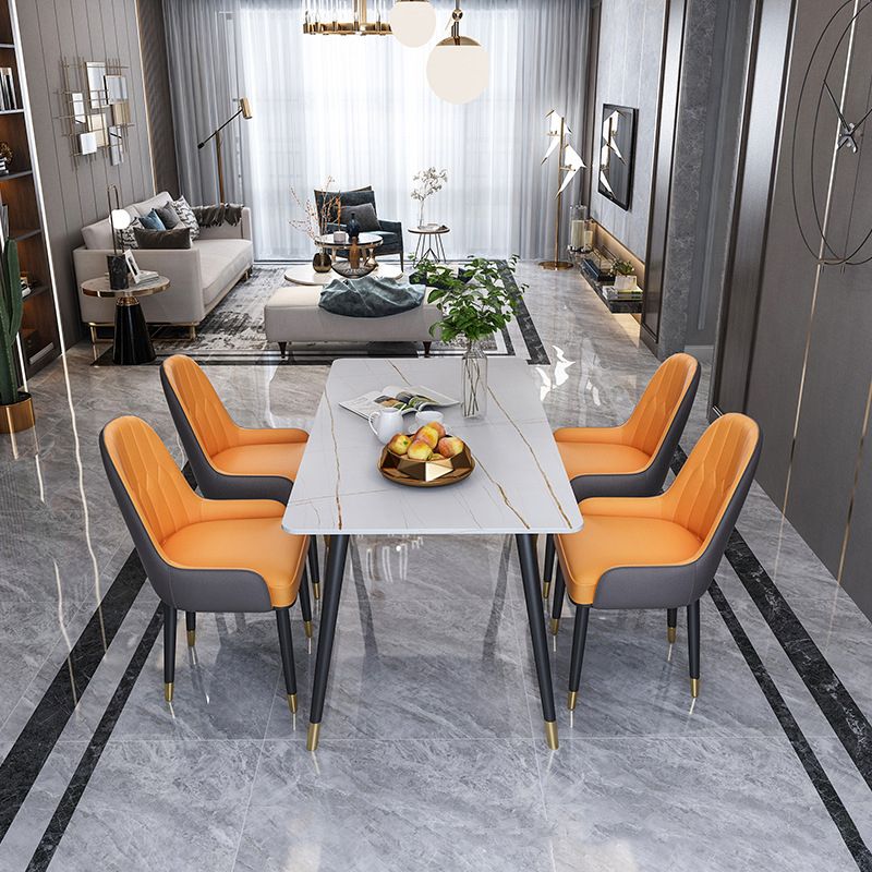 Modern 1/2/5/6/7 Pieces Dining Set Rectangle Stone Dining Table for Dining Room Cafe