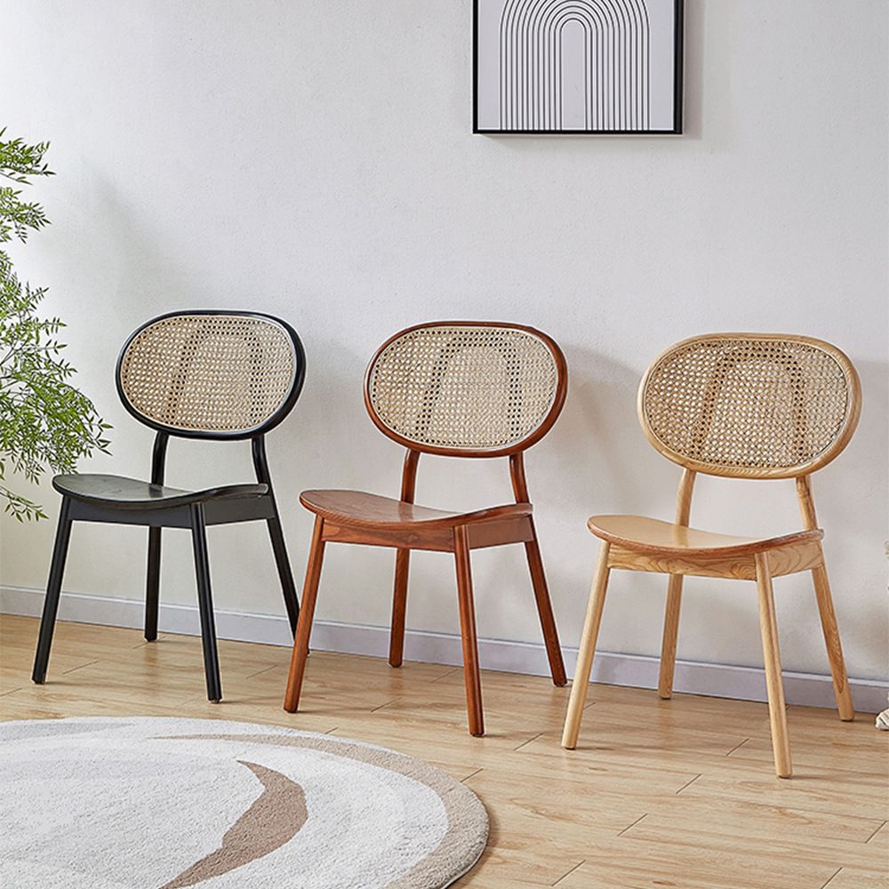 Eigentijdse dineren en accentstoelen massief houten open rug armloze stoel