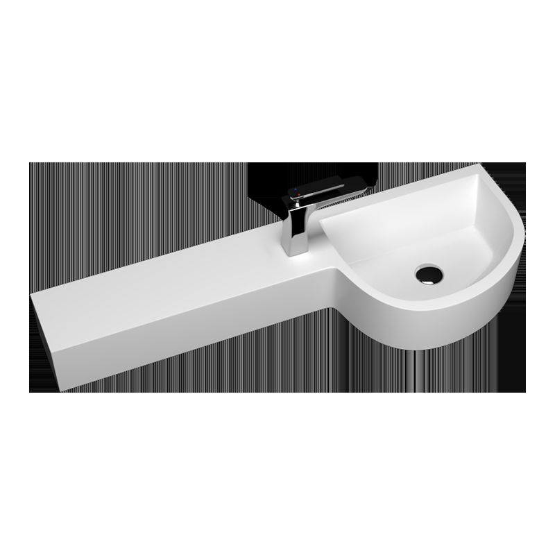 Modern Bathroom Sink Man Made Rock Specialty Wall Mount Bathroom Sink without Faucet