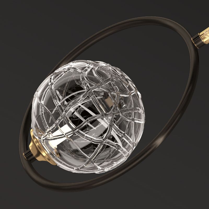 Zeitgenössische globale hängende Lichtkit Glas 1-Licht Deckenleuchte für Schlafzimmer