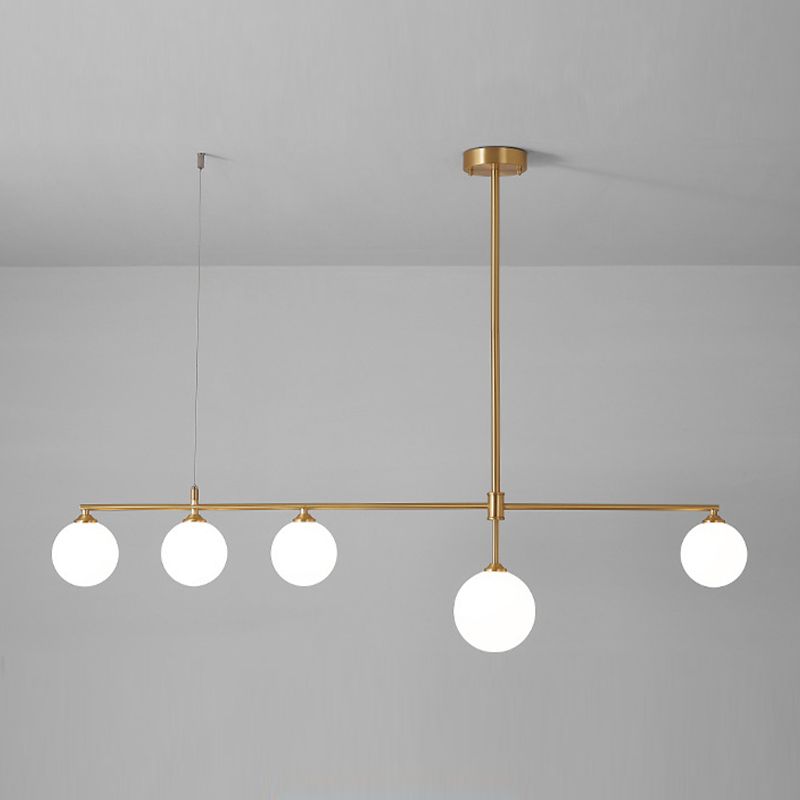 Linear Ceiling Pendant Light Modern Glass Pendant Light Fixtures for Dining Room