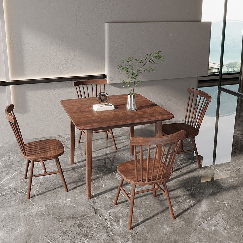 Modern 1/3/5 Pieces Dining Set Rectangle Wood Dining Table for Cafe