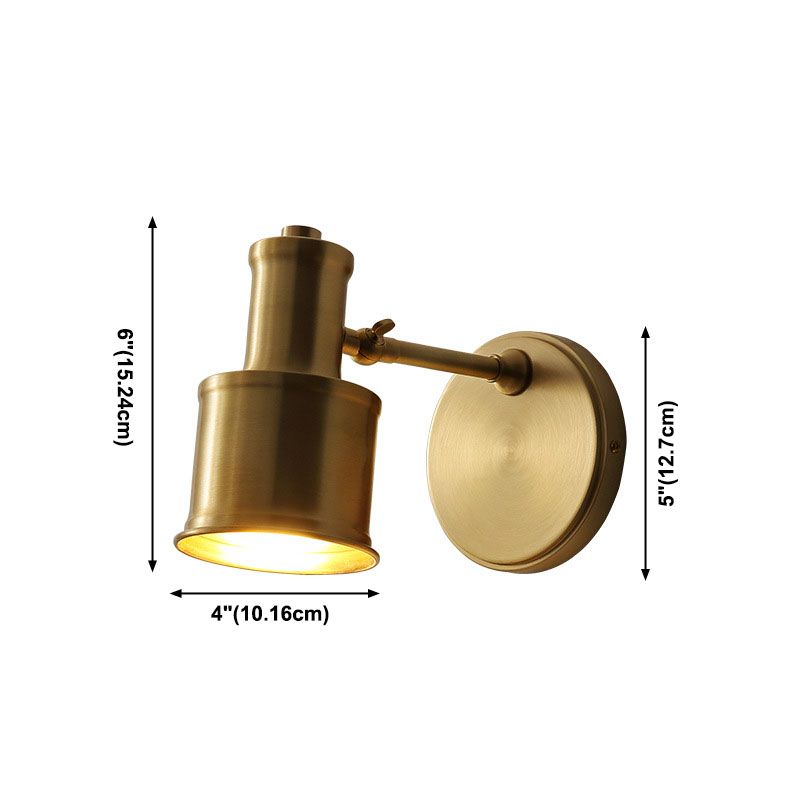 1-Licht-Halbzylinder-Schatten Wandleuchte postmoderne Wandbeleuchtung im Messing