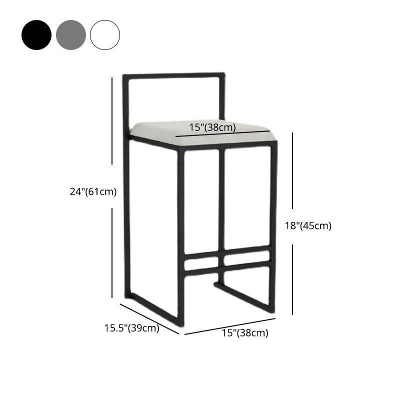 Modern Jewelry Shop Velvet Counter Stools Matte Finish Footrest Barstool
