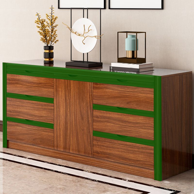 Contemporary Storage Chest Bedroom Chest in Brown with Drawers