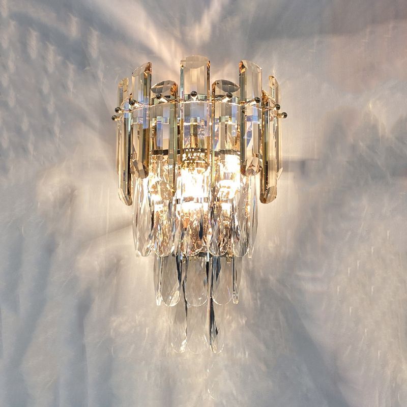 Crystal Shade Wall Light Fixture Postmodern Wall Light Sconce for Bedroom