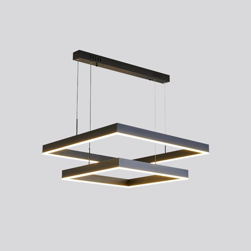Modern Square Chandelier Light Fixtures Metal Chandelier