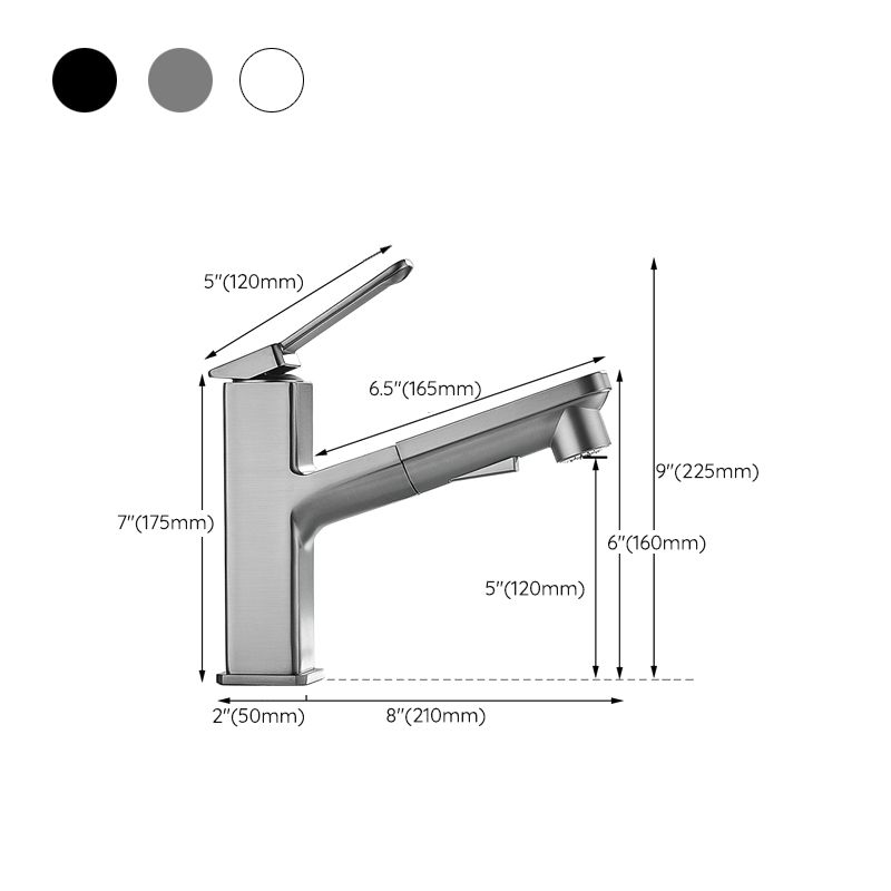 Modern Bathroom Vessel Faucet Solid Color Brass Vessel Sink Faucet for Bathroom