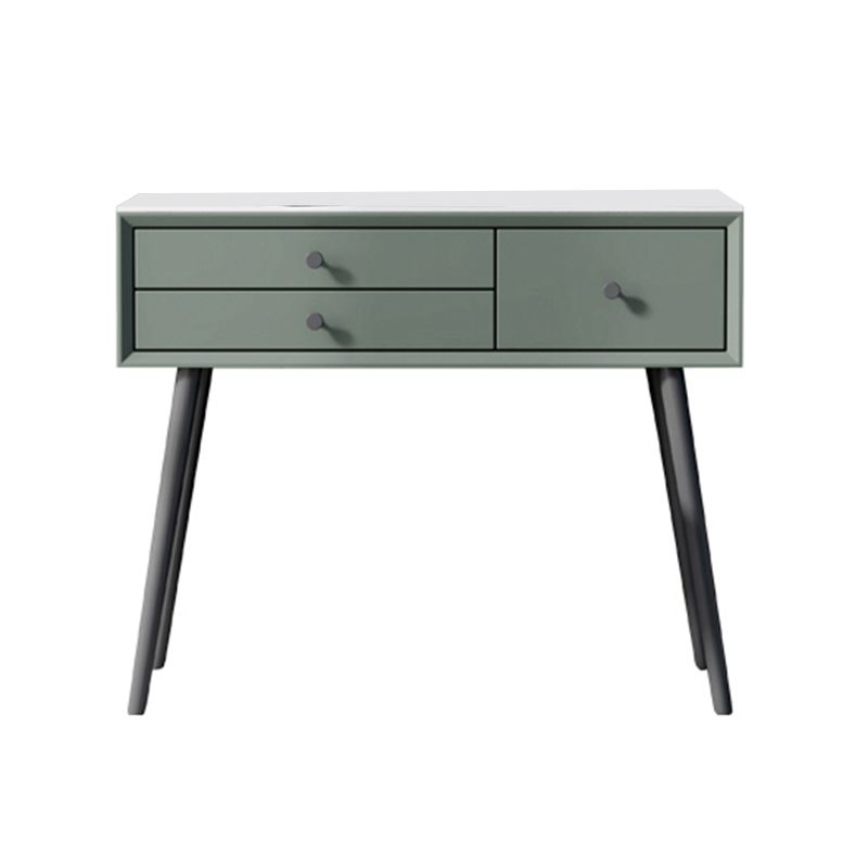 Contemporary Wood Vanity Makeup Table Set 3 Drawer Dressing Table