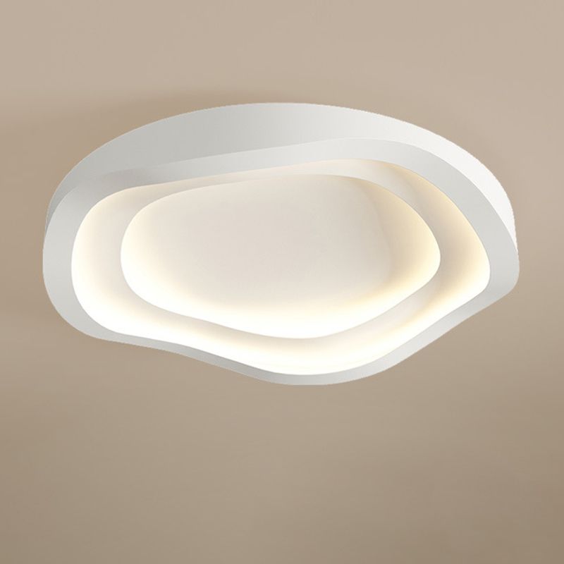 Modernism Flush Mount Metal Ceiling Mounted Fixture in White for Bedroom