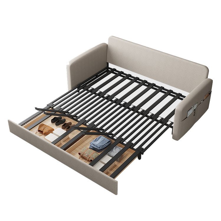 Pillow Included Sofa Futon Foldable Cushion Back Sleeper Sofa with Storage