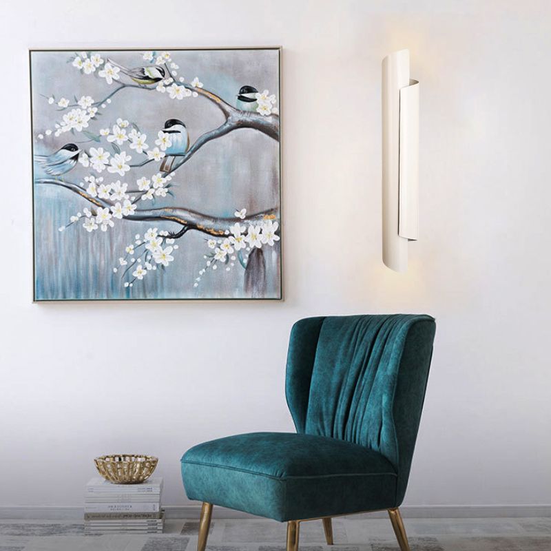 Black/White/Gold Scrolled Wall Lamp Modernist Iron 2-Light Sconce Light Fixture, 16"/21.5"/29.5" Wide