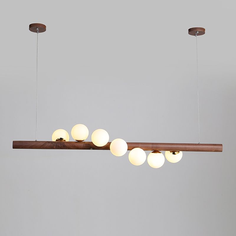 Moderne Stil sphärische Insel Lichter Holz große Küchenheize Leuchten