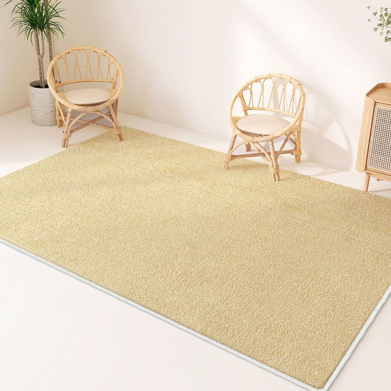 Modern Polyester Carpet Trendy Solid Color Area Rug Non-Slip Backing Rug for Living Room