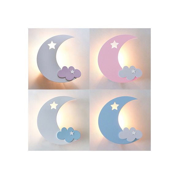 Crescent Cloud Child Schlafzimmer Wandleuchte Acryl -Cartoon -Energieeinsparung LED Wandlampe