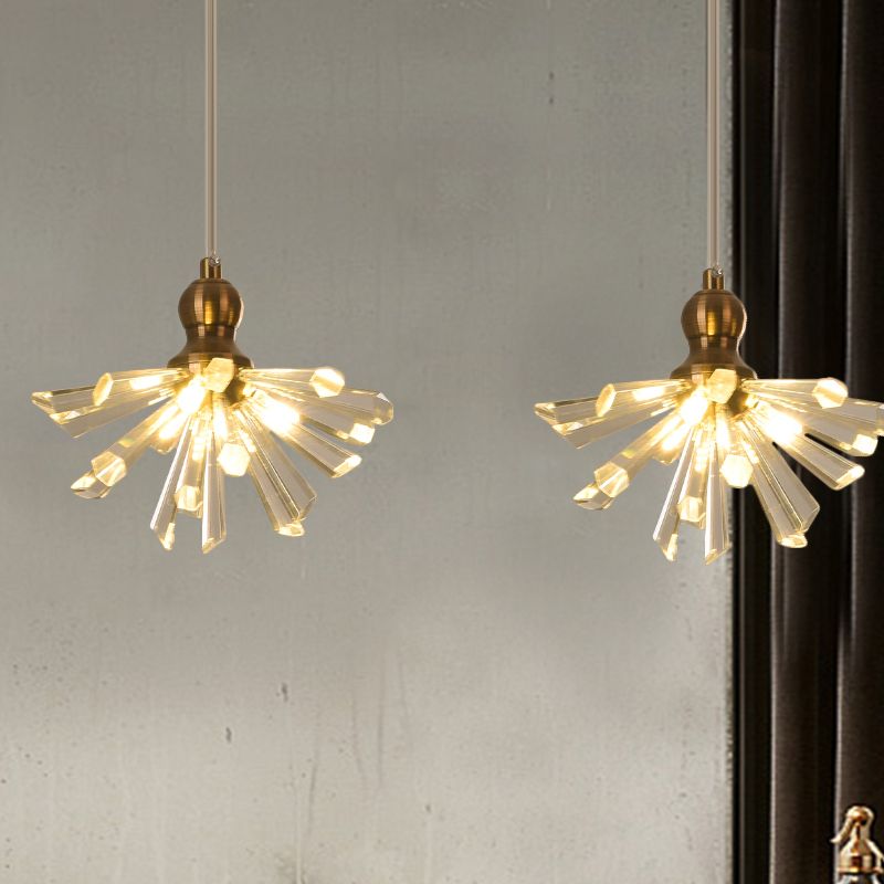 Glass Crystal Glass Crystal Sputnik Multipant Modern 3/6 Heads Sospension Lighting Freet in oro