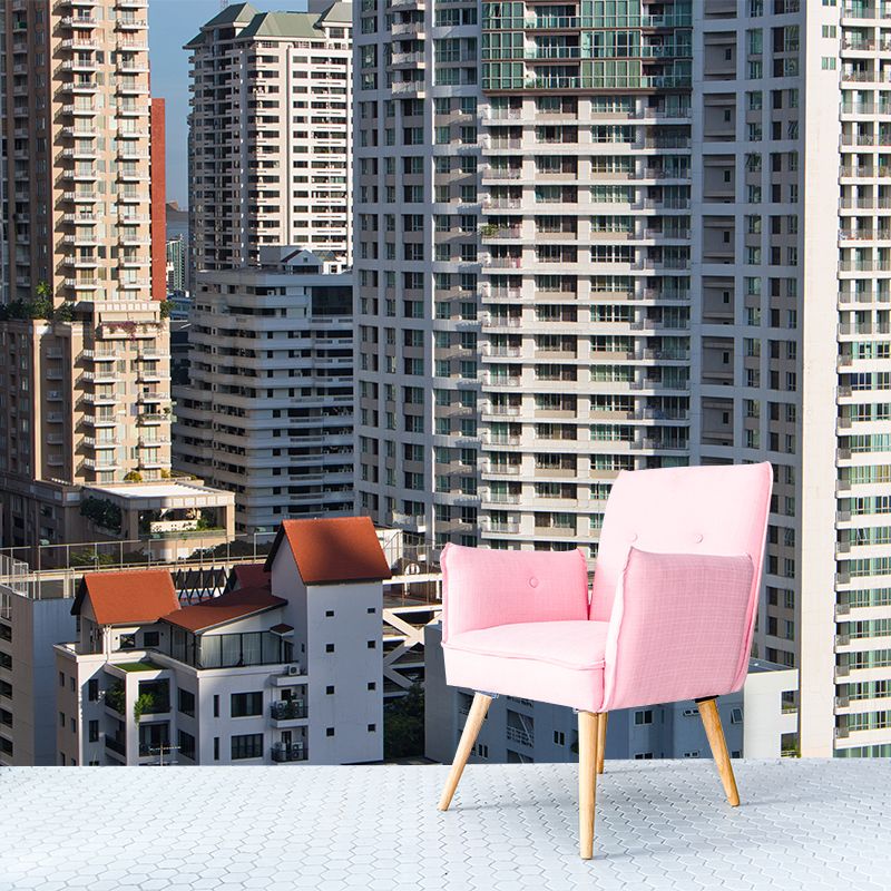 Thai Urban Architecture Wall Covering for Meeting Room, Moisture Resistant