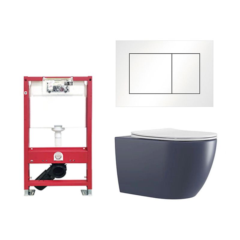 Contemporary Wall Hung Toilet Bowl Polished Finish Toilet with Glazed Surface