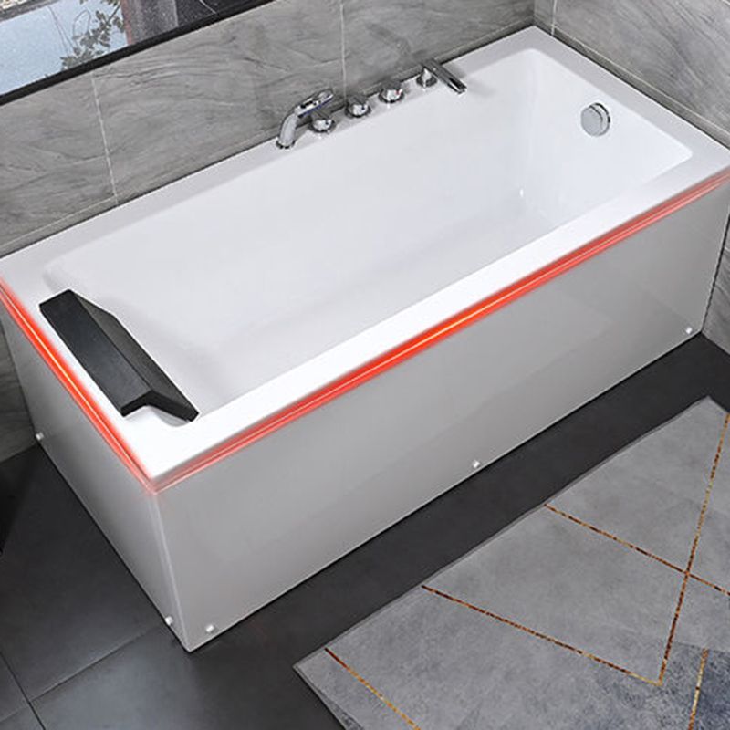 Freestanding Acrylic Bathtub Modern Stand Alone Soaking Tub with  Pop-up Drain