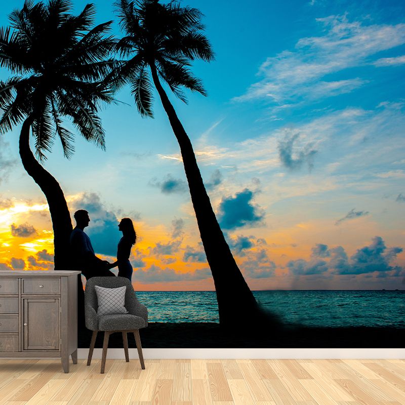 Tree Mildew Resistant Tropical Palm Mural Decorative Photography Home Decor