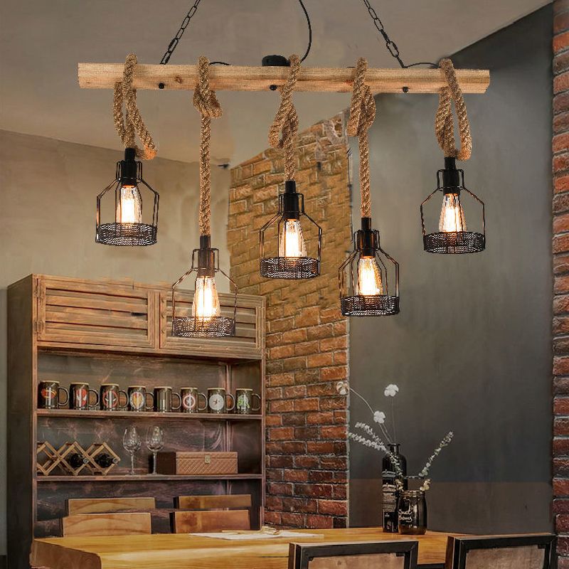 Industrial Island Light Metal Pendant Lighting Fixture for Dining Room