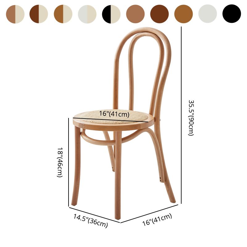 Le bois de hêtre de style moderne préside les chaises de salle à manger de cuisine arrière de Windsor