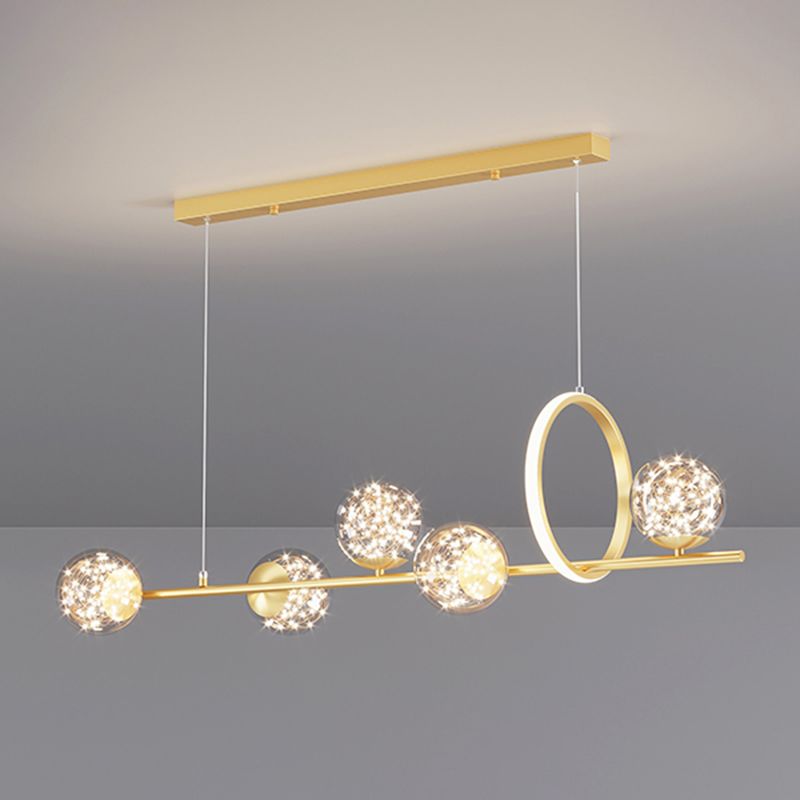 Modern Globe Chandeliers Island Lights Glass 6 Light Globe Chandeliers