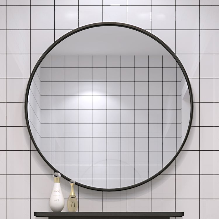 Wood Frame Vanity Mirror Freestanding Single Sink Scratch Resistant Vanity with Drawers