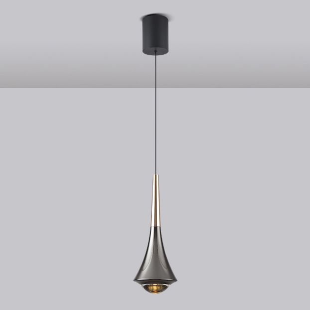 Aluminum Flared Pendant Light Fixture Simple LED Drop Lamp for Dining Room