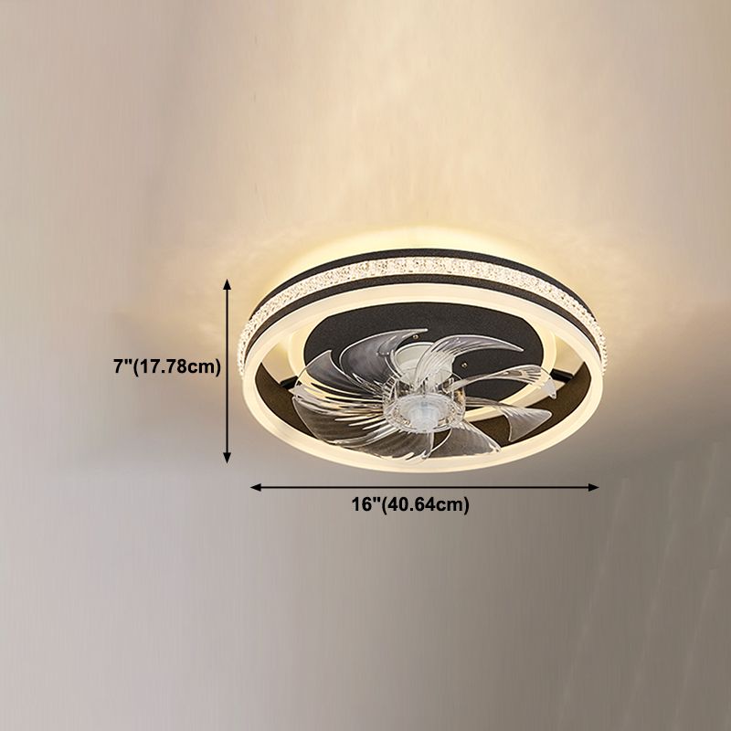 Modern Style LED Ceiling Fan Light Creative Flush Mount Light for Living Room