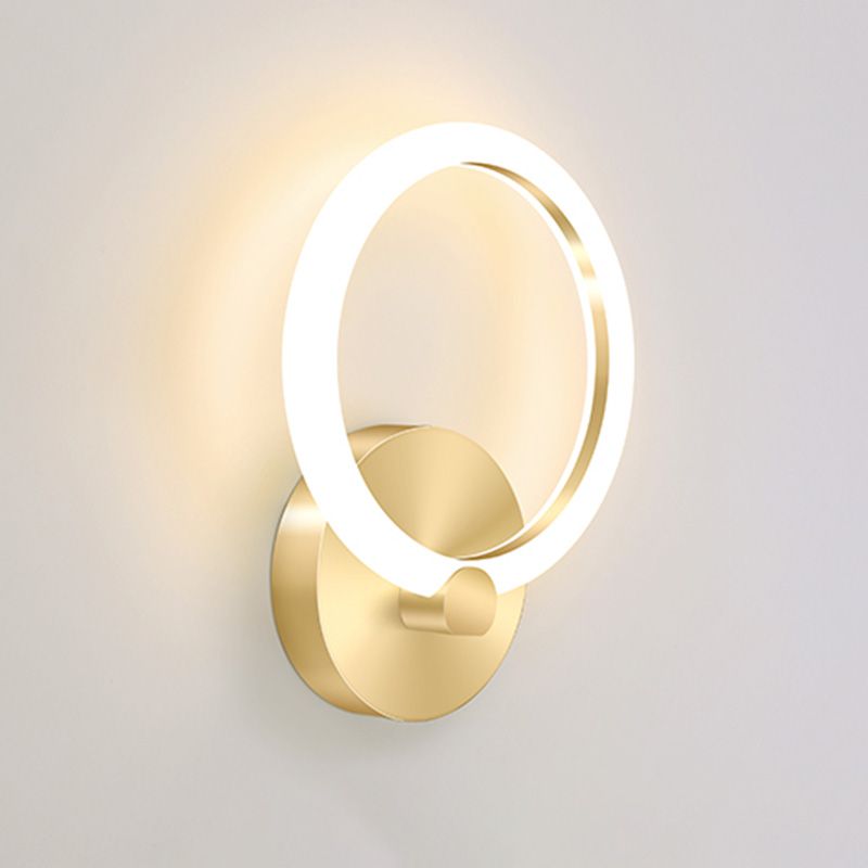 Gold Led Wall Sconce Lighting Modern Style Acrylic Ultra-thin Wall Light for Bedroom Living Room
