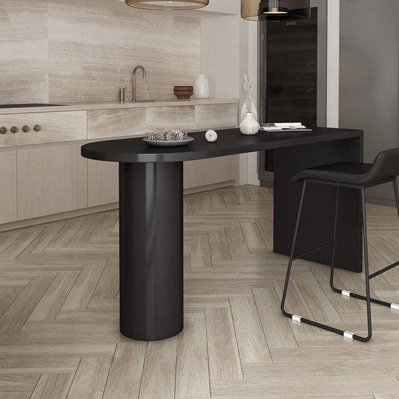 Solid Wood Modern Bar Table Rectangle Dining Table for Kitchen Living Room