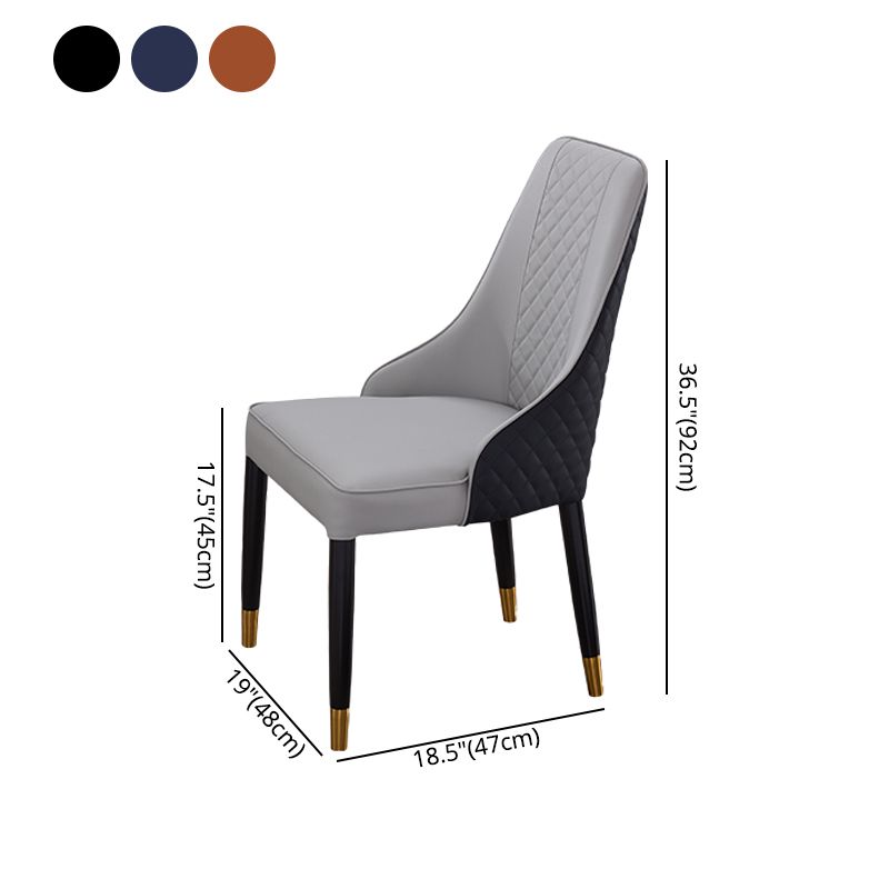 Silla de metal estilo escandinavo Silla Parsons de comedor de cocina (juego de 2)