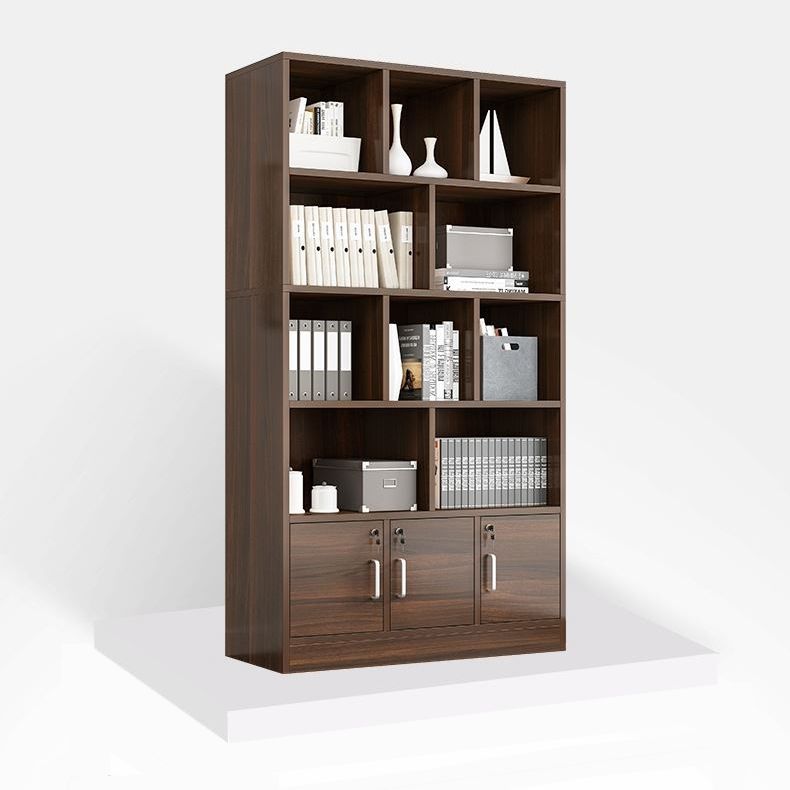 70.87"H Bookshelf Contemporary Style Closed Back Bookcase for Study Room and Office