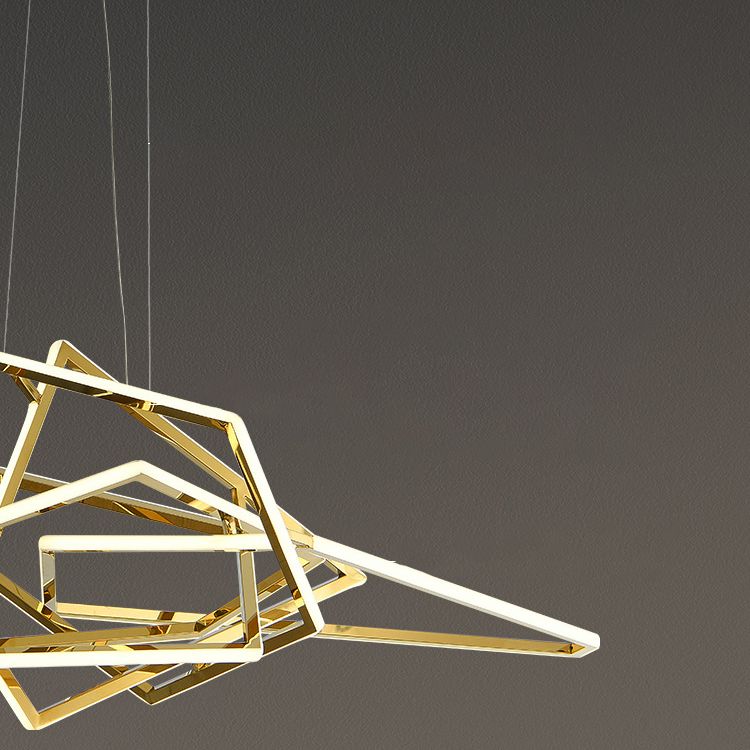 Geometrische metalen kroonluchter verlichtingsarmaturen moderne stijl hangende hanglampen