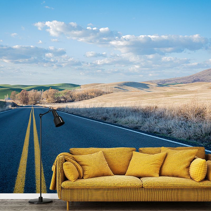 Environment Friendly Wall Mural Wallpaper Highway Sitting Room Wall Mural