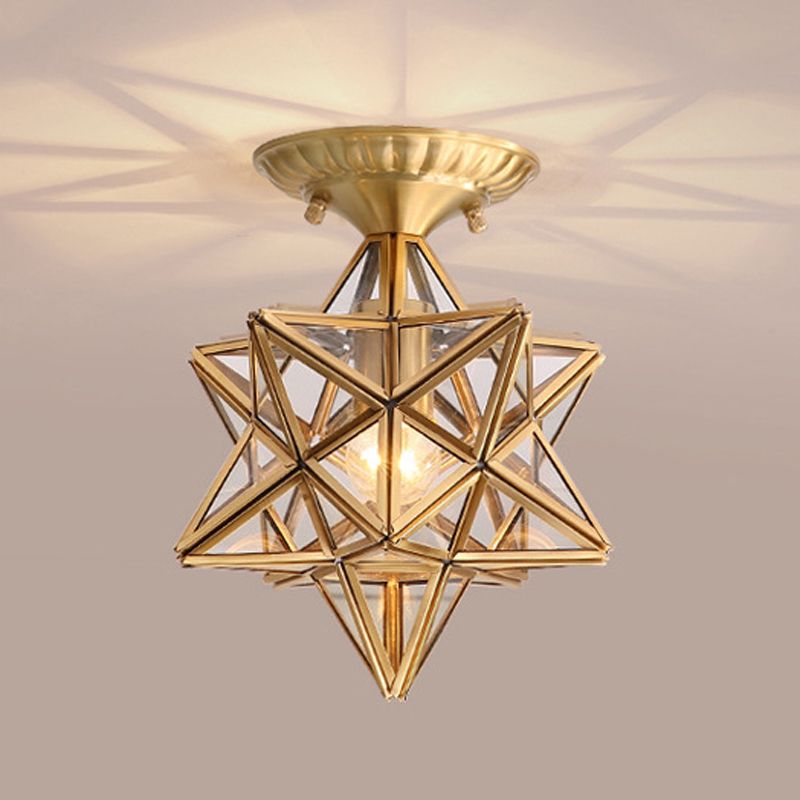 Star Shape Flush Mount Light Fixtures 1 Light Flush Mount Ceiling Light