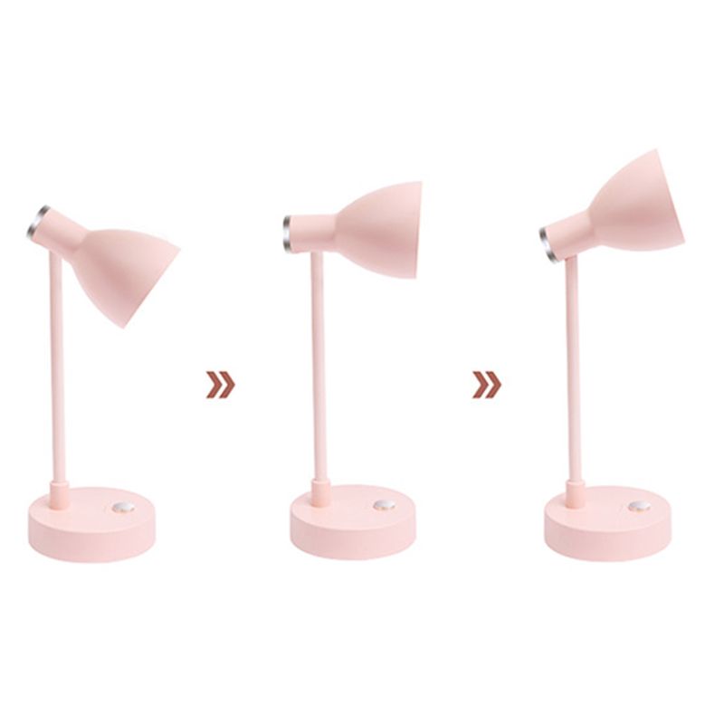90�� Angle Adjustable Macaroon Table Lamp 4-color Optional Bell Shade Lighting Fixture for Bedroom