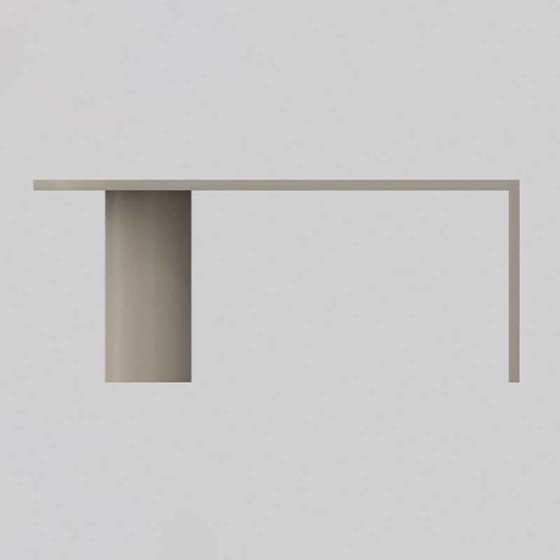 Mesa de comedor moderna de madera maciza, mesa superior de madera de pino con base de pedestal doble