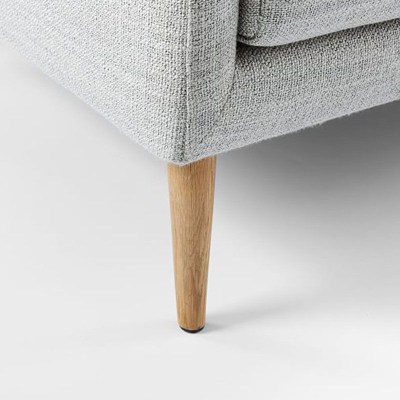 Charles Of London Sofa Modern 3-seater Fabric Sofa with Wood Legs
